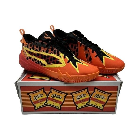 PUMA Cheetos x Scoot Zeros Flamin' Hot Leather Sneaker Kicks sz 14 collaboration - Picture 1 of 7